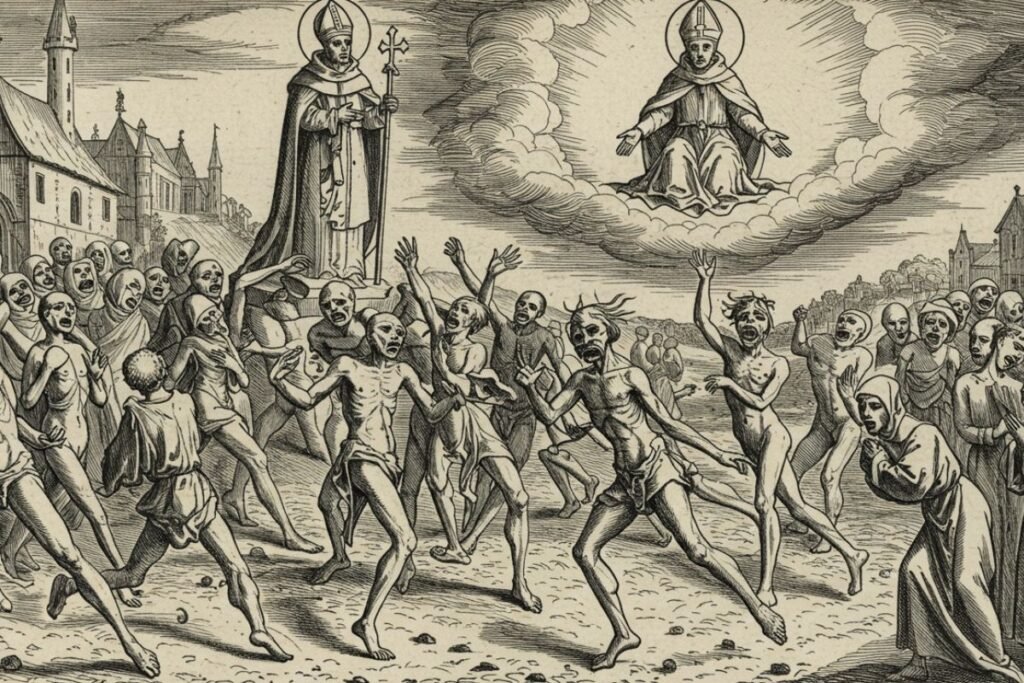 Para a mente medieval, a causa era clara: uma maldição divina. Acreditava-se que São Vito punia os pecadores com uma dança incontrolável.