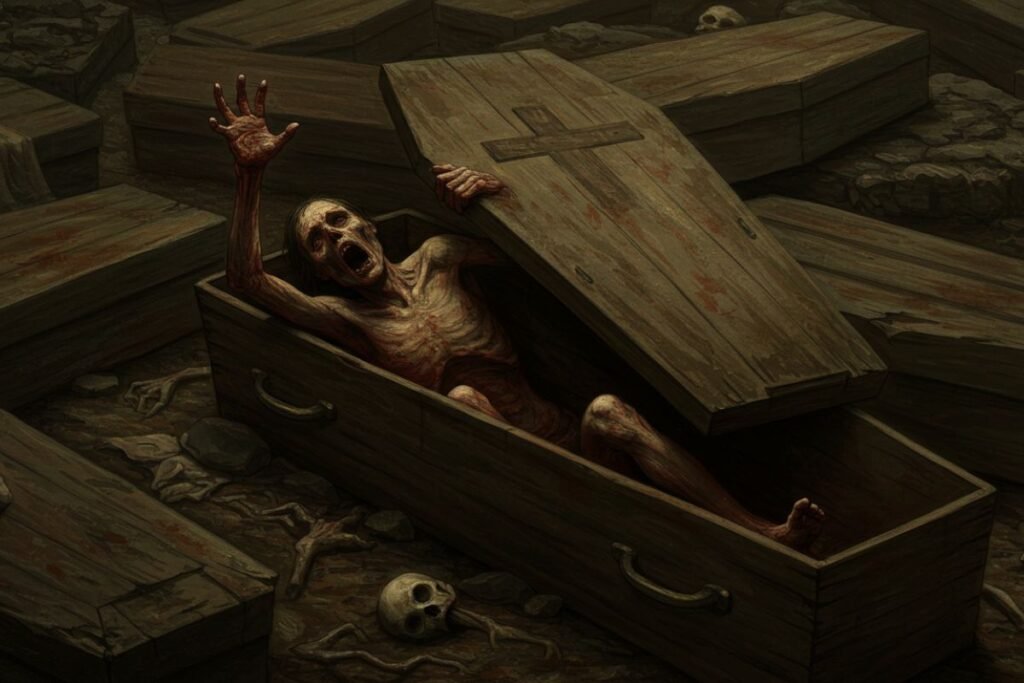 A morte era uma visitante tão comum e imprevisível que deu origem aos medos mais profundos, como o terror da tafofobia (medo de ser enterrado vivo).