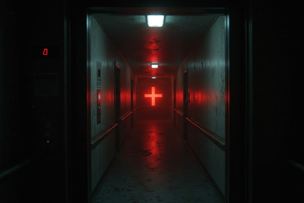 A porta se abre, mas não para o andar que você esperava. O ritual do elevador é um dos mais famosos portais para a primeira camada de Sete Além.